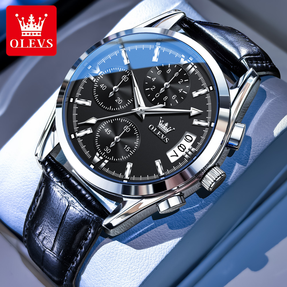 OLEVS Üst Marka Lüks Erkek Izl - Leather Watch Band Men incelemesi ve fiyatı